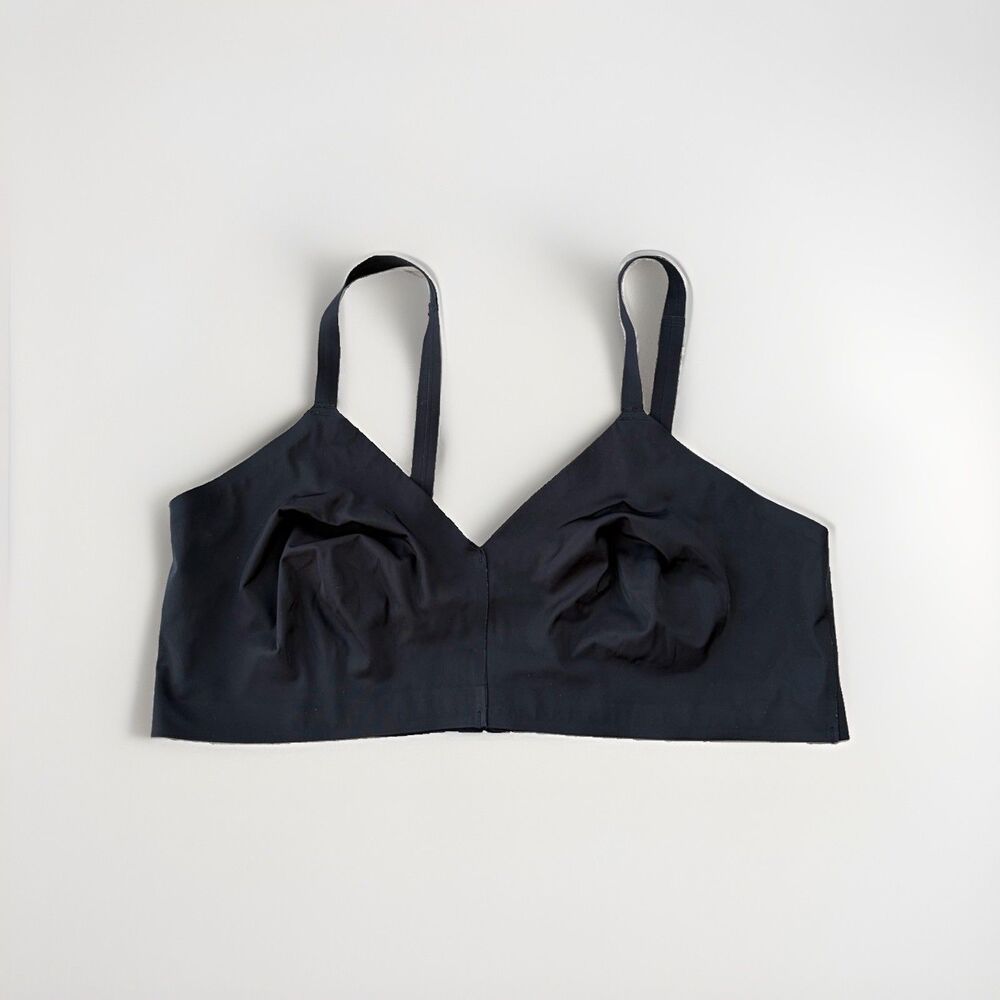 Feather Bra Black Wireless Seamless Bralette Women's Plus Size 2X Comfort